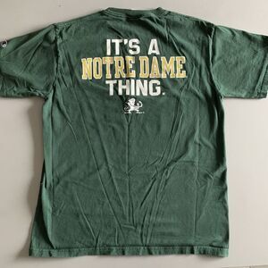 Vintage 1990s Norte Dame Fighting Irish T-shirt Large Green Champion